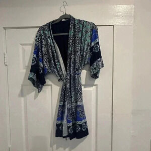 Women’s In Bloom By Jonquil Paisley Robe Size XS/S